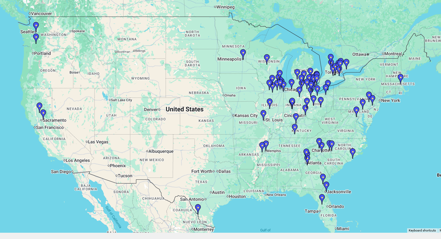 TEANA Member Map